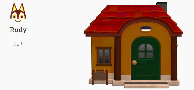 Rudy - Jock Villager Animal Crossing New Horizons